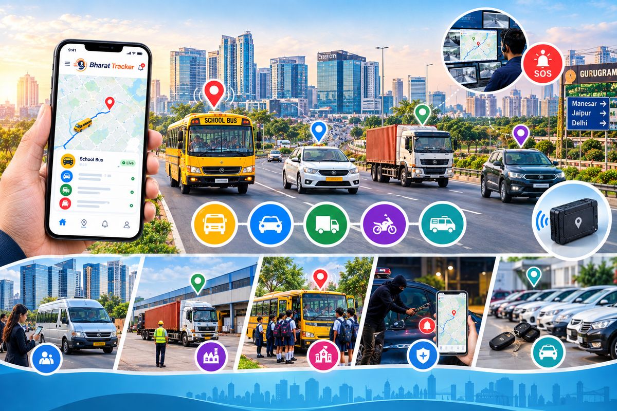 GPS tracking for school buses and corporate fleets in Gurugram, Haryana