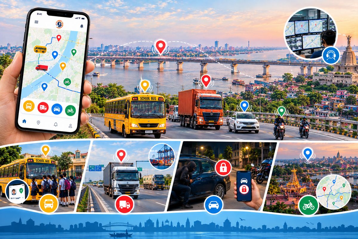 GPS tracking for trucks, tractors and school vans in Buxar, Bihar