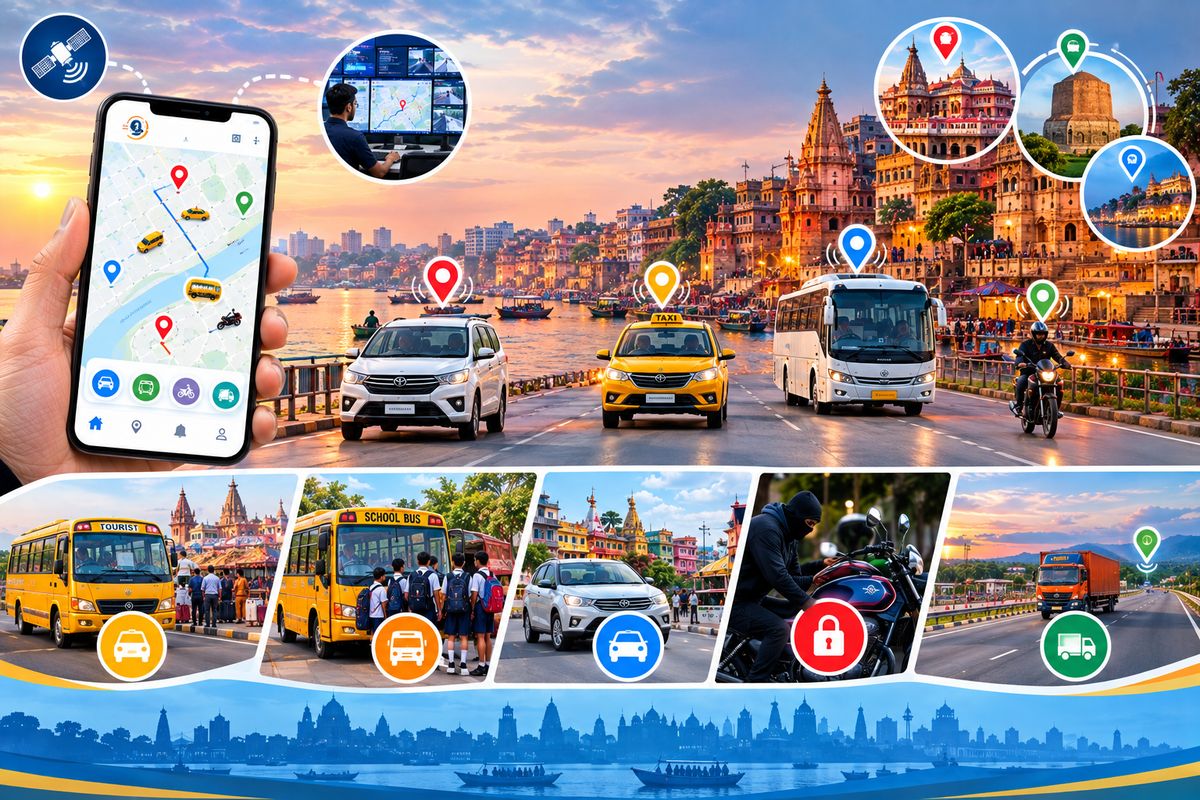 GPS tracking for trucks, buses and school vans in Ballia, eastern Uttar Pradesh