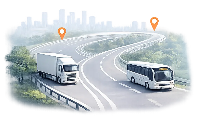 Trucks and buses tracked live across India